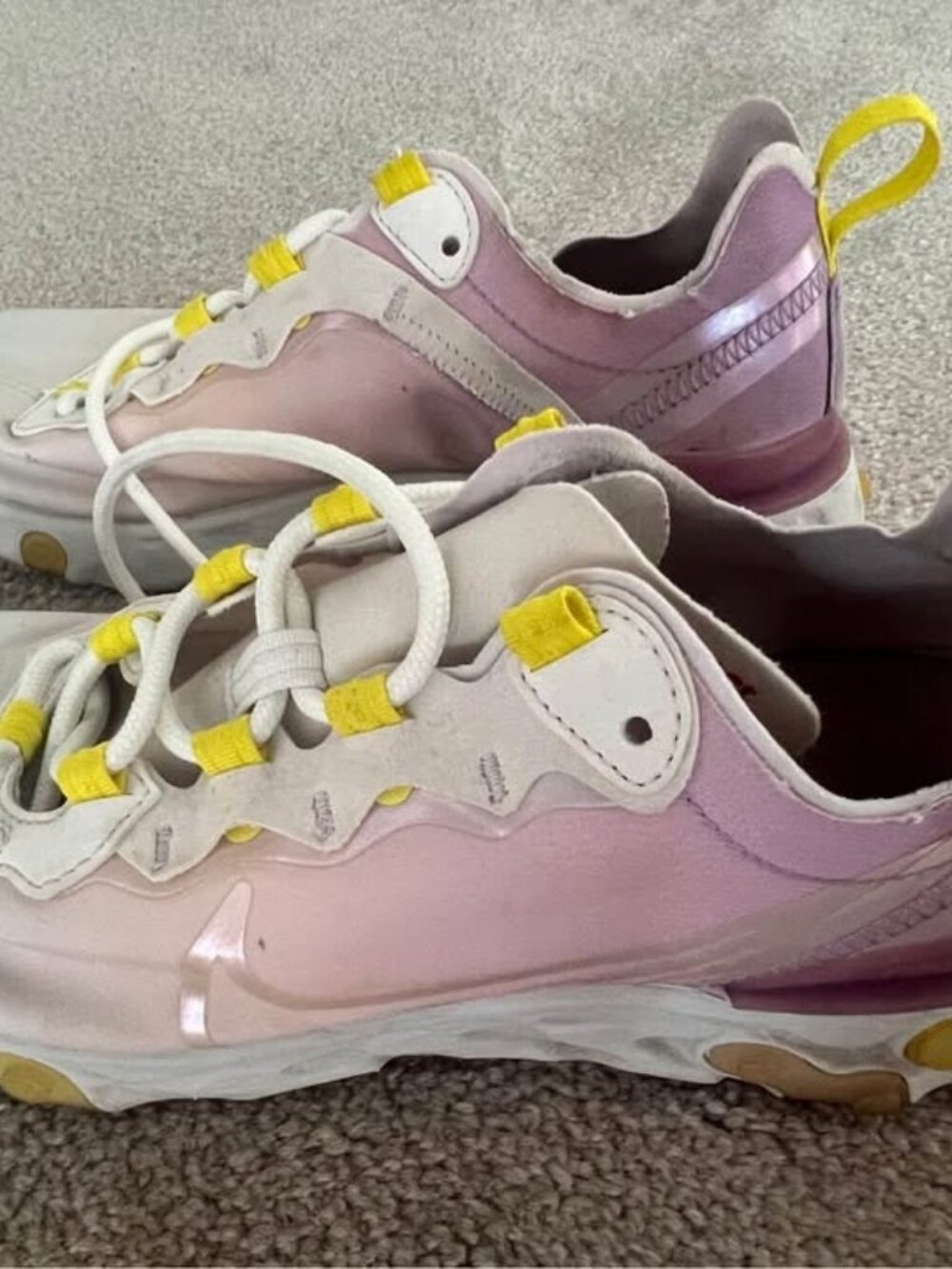 Nike React Element 55 Womens Running Shoes US 8 Pink White